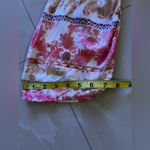 Rosa Nud Floral Print Pink Tunic Dress Beach Summer Lightweight Size Small - Picture 10 of 16